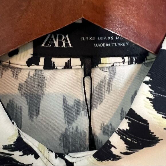 Zara Long Sleeve Button Up Print Shirt - Picture 8 of 8